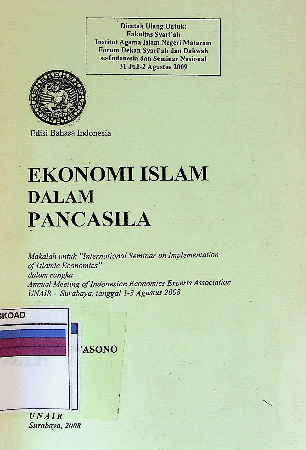Ekonomi Islam Dalam Pancasila